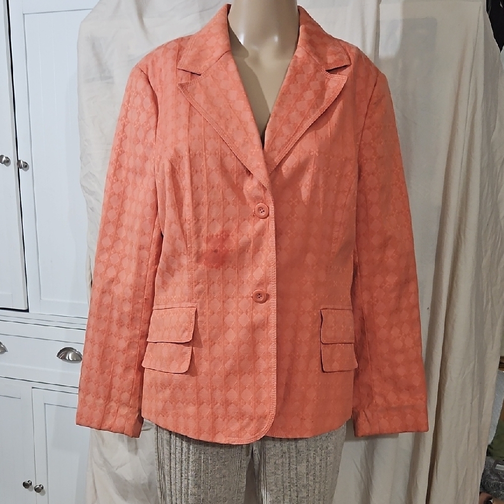 Liz Claiborne Textured Coral Blazer